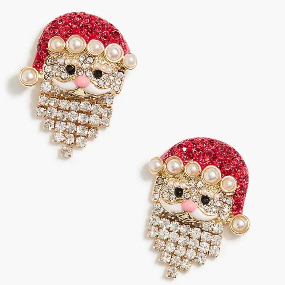 J.Crew Santa Pavé Crystal Earrings